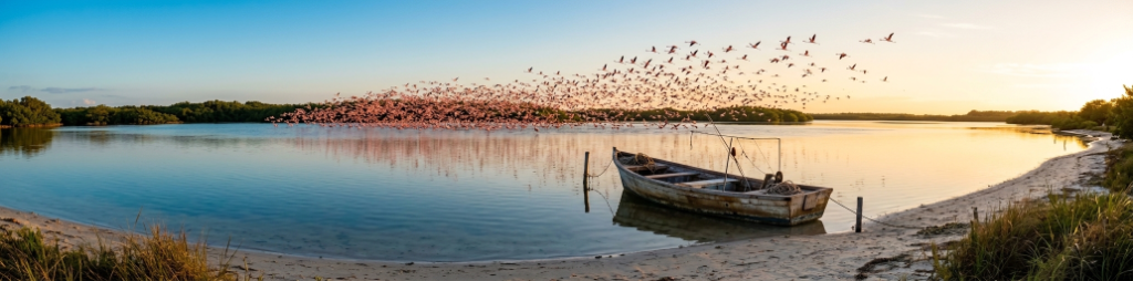 Ría de Celestún al atardecer
